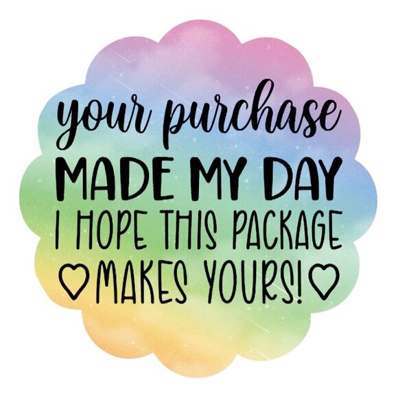 hope This Package Brightens Your Day Stickers Roll, Round Envelope Seal Stickers - Picture 2 of 2